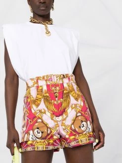 Hot Sale ๐ฅฐ Moschino Teddy Scarf high waisted shorts โจ 12 Moschino Teddy Scarf high-waisted shorts