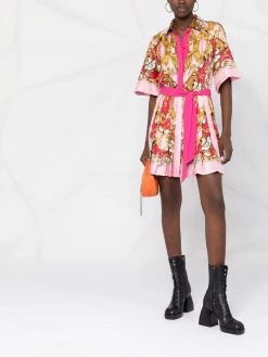 Moschino Teddy Bear pleated shirtdress