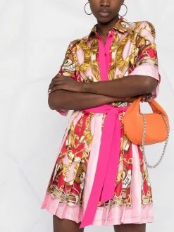 Moschino Teddy Bear pleated shirtdress