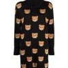 Moschino embroidered-Teddy rollneck dress