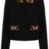 Moschino leopard-trim bow jacket