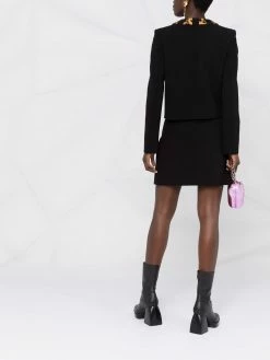 Moschino leopard-trim bow jacket