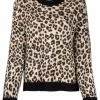 Moschino leopard-print jumper