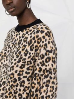 Moschino leopard-print jumper