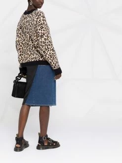 Moschino leopard-print jumper