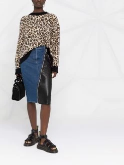 Moschino leopard-print jumper