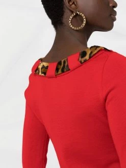 Best deal ๐ Moschino Leopard print knitted top โค๏ธ 10 Moschino leopard-print knitted top