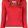 Moschino leopard-print knitted top