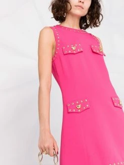 New ๐ Moschino Teddy Bear buttons sleeveless ๐ dress ๐ 12 Moschino Teddy Bear-buttons sleeveless dress