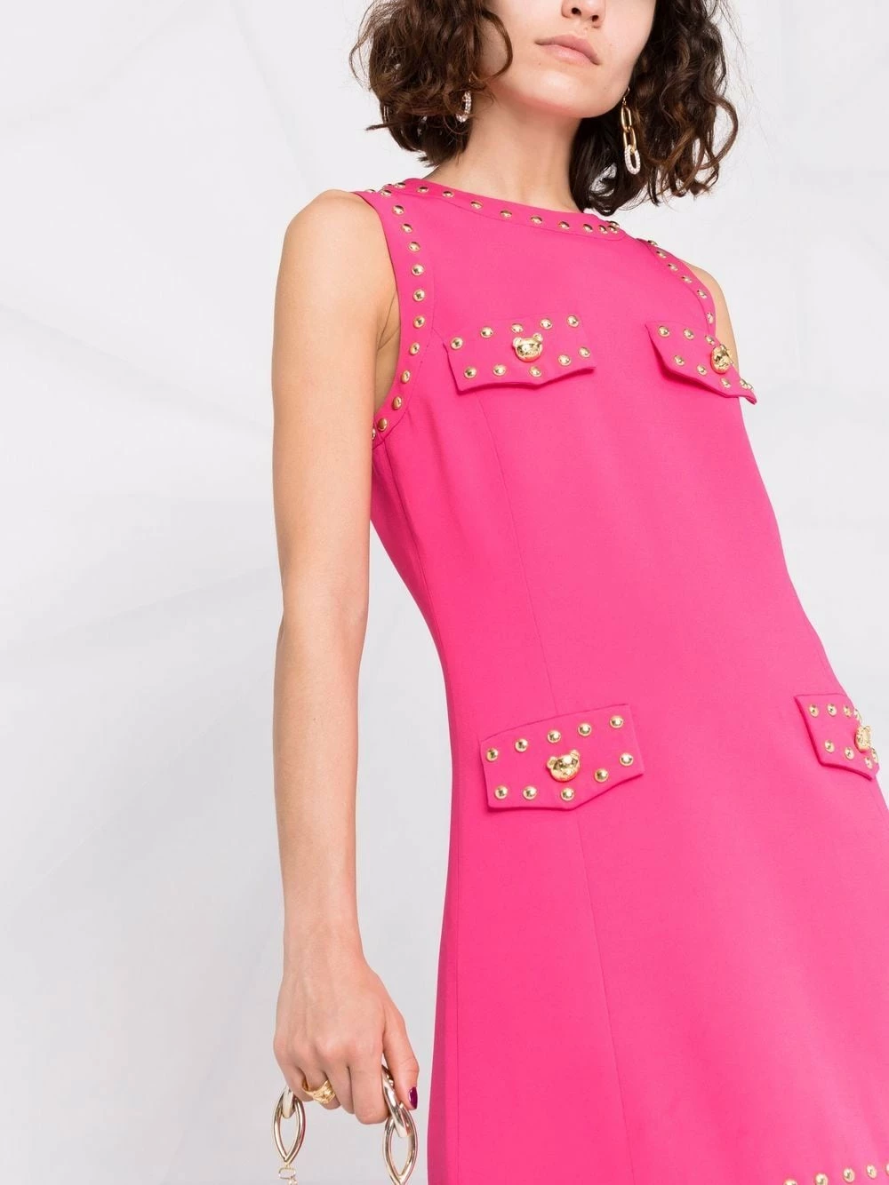 New ๐ Moschino Teddy Bear buttons sleeveless ๐ dress ๐ 7 Moschino Teddy Bear-buttons sleeveless dress