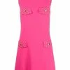 Moschino Teddy Bear-buttons sleeveless dress