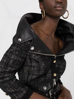 Moschino wide-neck belted minidress