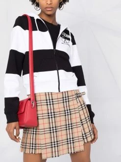 Moschino two-tone striped hoodie