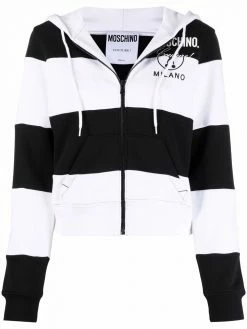 Moschino two-tone striped hoodie