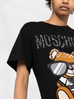 Moschino Teddy Bear intarsia-knit dress