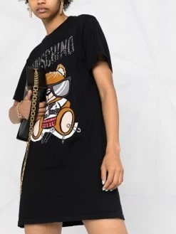 Moschino Teddy Bear intarsia-knit dress