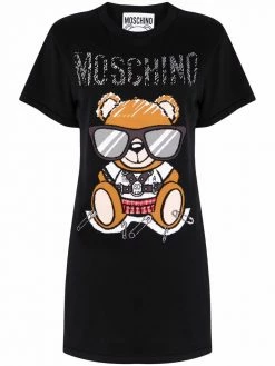 Moschino Teddy Bear intarsia-knit dress