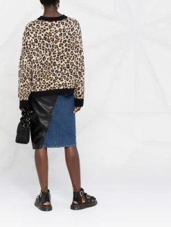 Moschino asymmetric denim skirt