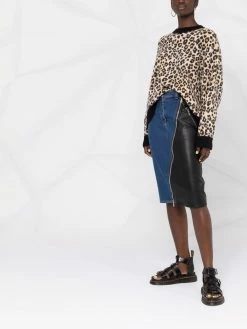 Moschino asymmetric denim skirt