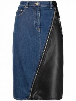 Moschino asymmetric denim skirt