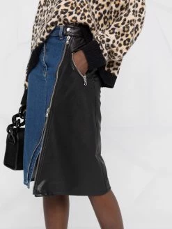 Moschino asymmetric denim skirt