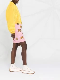 Moschino Teddy Bear intarsia-knit skirt