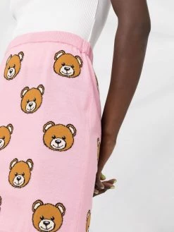Moschino Teddy Bear intarsia-knit skirt