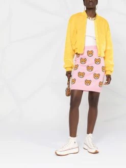 Moschino Teddy Bear intarsia-knit skirt