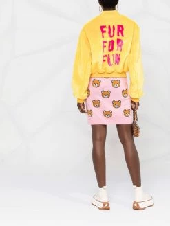 Moschino Teddy Bear intarsia-knit skirt