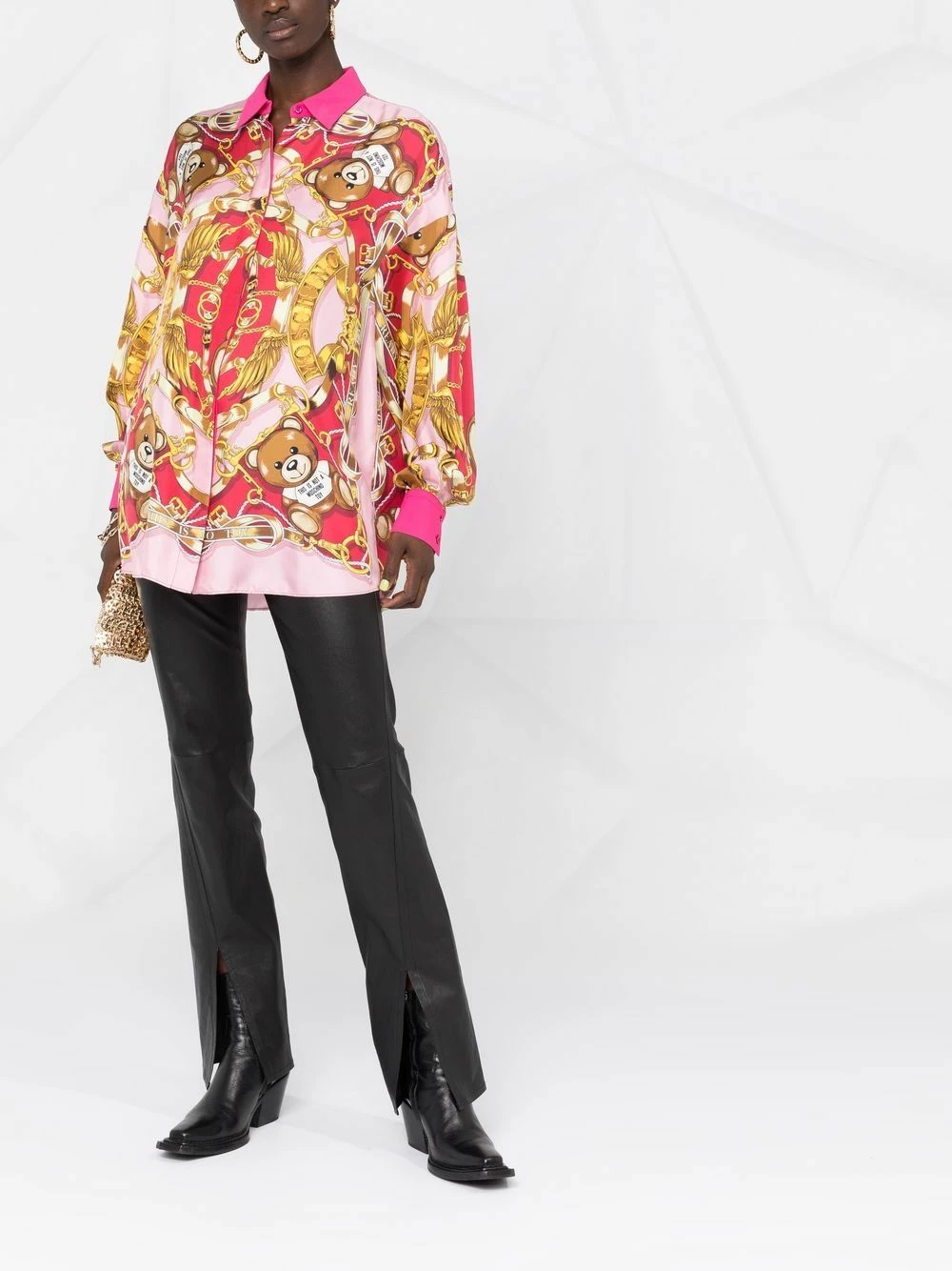 Coupon ๐ฅ Moschino Teddy Scarf silk ๐ shirt ๐ฅฐ 4 Moschino Teddy Scarf silk shirt