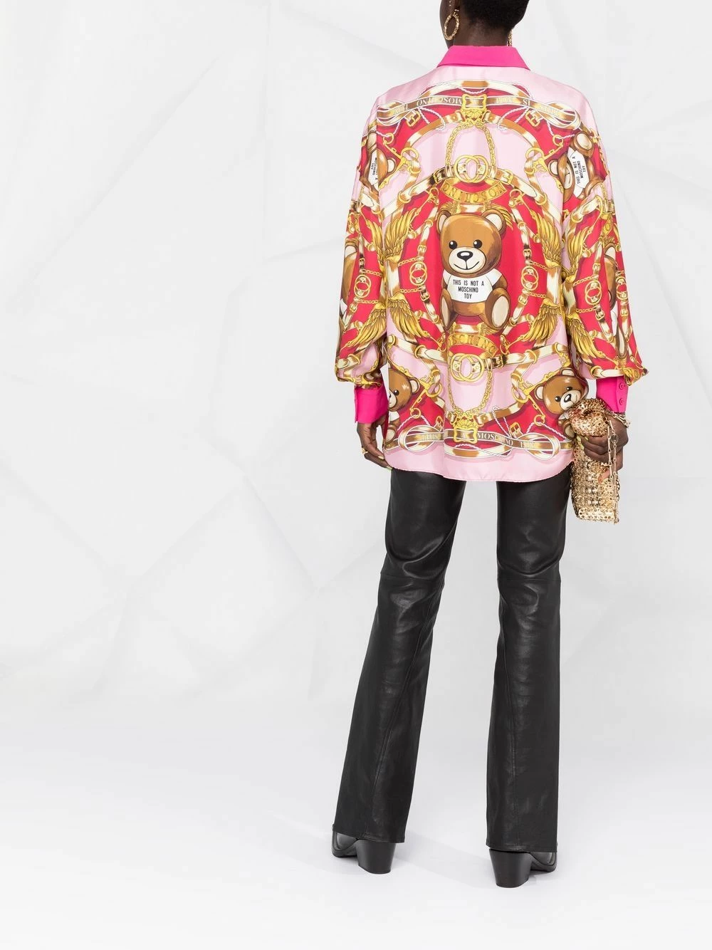 Coupon ๐ฅ Moschino Teddy Scarf silk ๐ shirt ๐ฅฐ 8 Moschino Teddy Scarf silk shirt