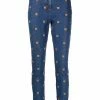 Moschino Teddy-embroidered skinny jeans