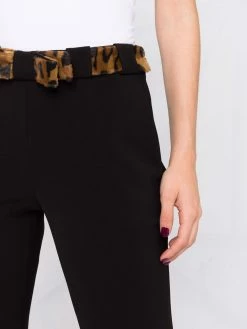 Moschino leopard belt tapered trousers