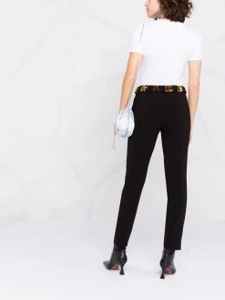 Moschino leopard belt tapered trousers