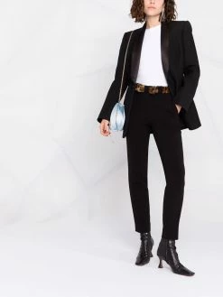 Moschino leopard belt tapered trousers