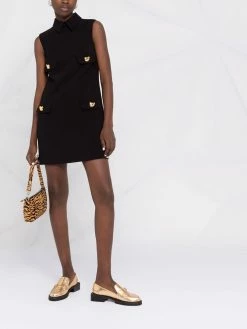 Moschino button-embellished sleeveless dress