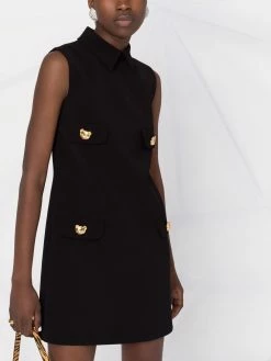 Moschino button-embellished sleeveless dress