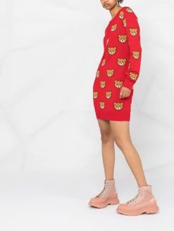 Moschino Teddy-motif sweater dress