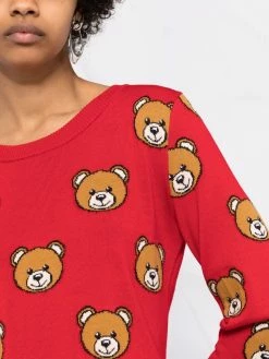 Moschino Teddy-motif sweater dress