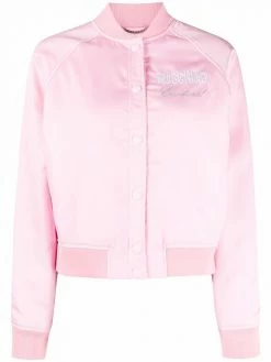 Moschino embellished-logo bomber jacket