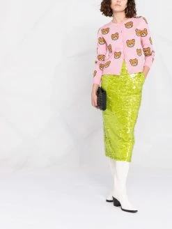 Moschino Teddy-motif wool cardigan