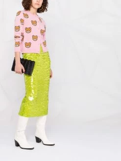 Moschino Teddy-motif wool cardigan