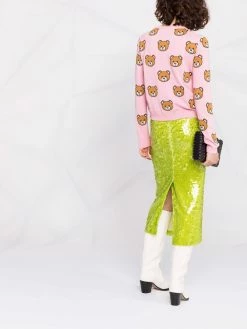 Moschino Teddy-motif wool cardigan