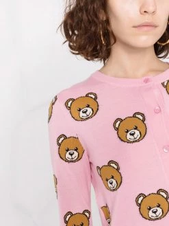Moschino Teddy-motif wool cardigan