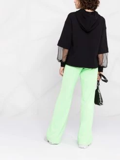 Moschino rhinestone-embellished logo hoodie