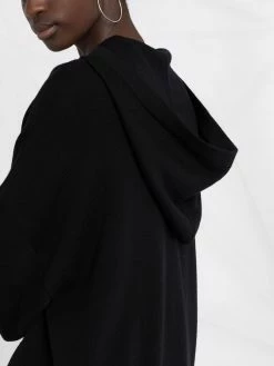 Moschino intarsia logo knitted hoodie