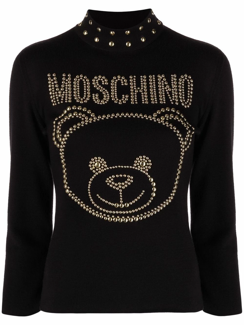 Top 10 ๐งจ Moschino Teddy Studs mock neck top ๐ 3 Moschino Teddy Studs mock-neck top