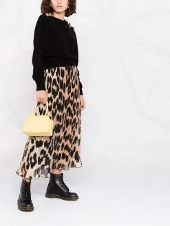 Moschino Teddy-button cashmere jumper