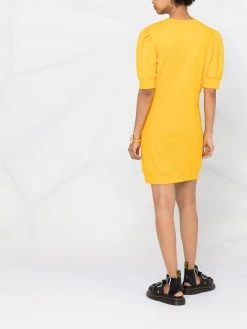 Moschino Teddy Bear puff-sleeve dress