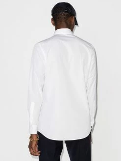 Moschino logo-patch cotton shirt